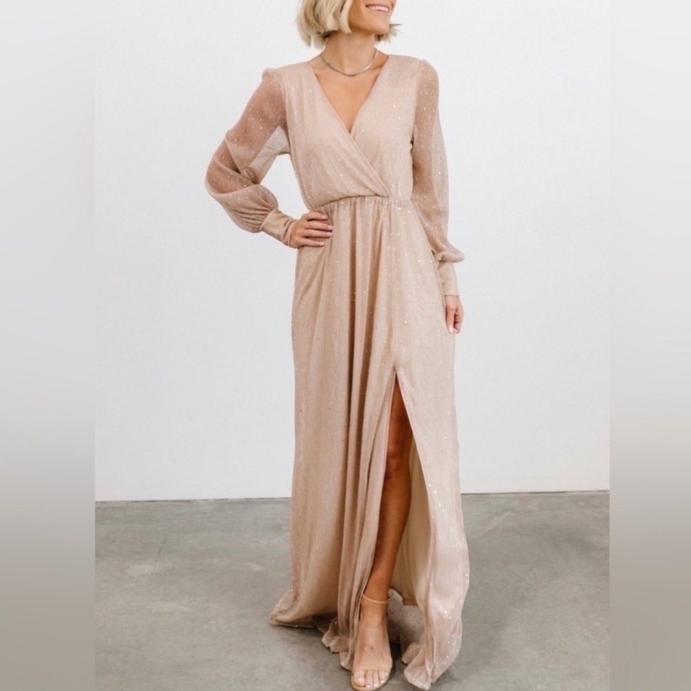 Baltic Born Abigail Sparkle Gown Maxi Dress Size Medium NEW
